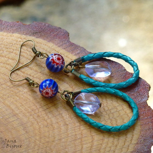 Brincos com couro mc94